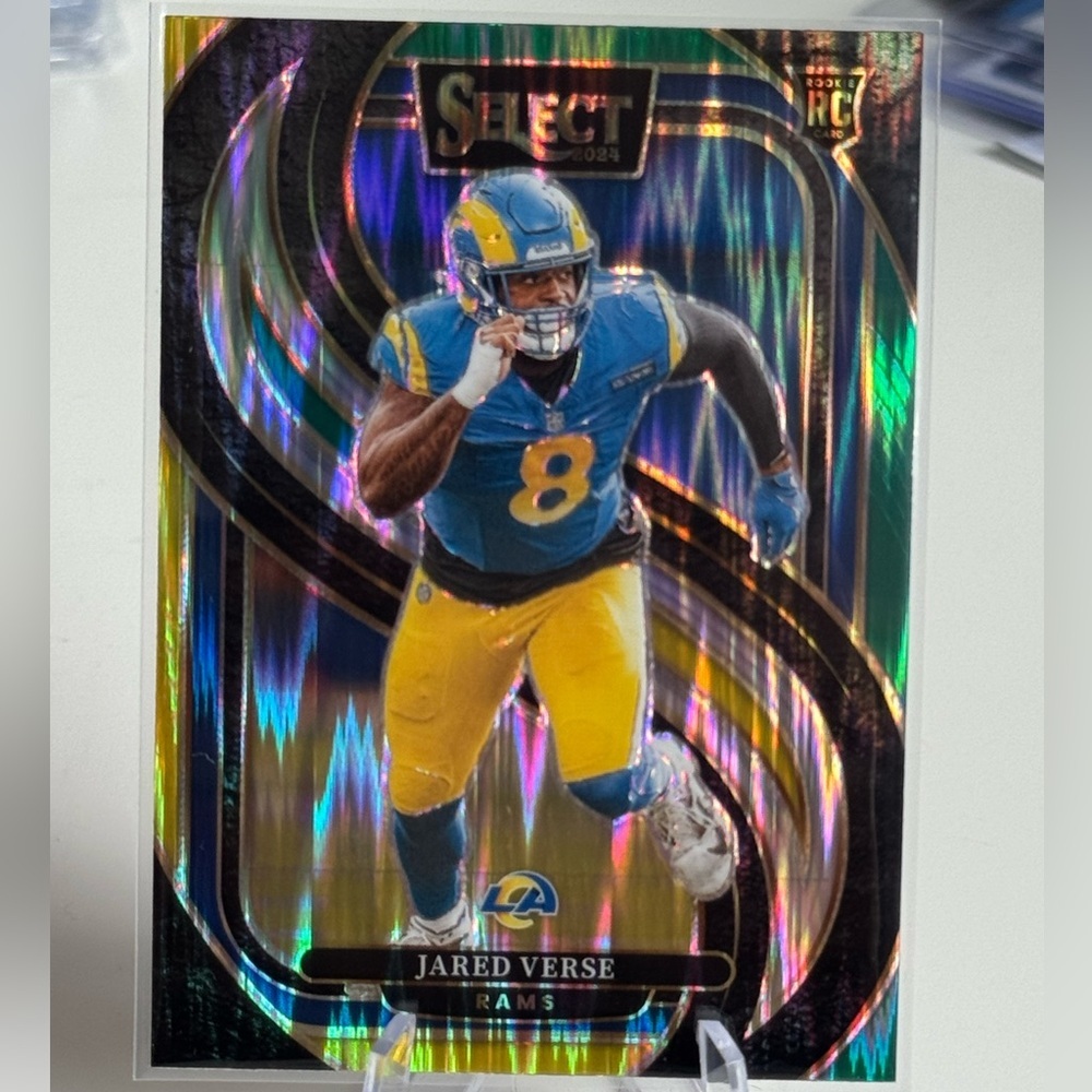 2024 Jared Verse Green and Black Rookie Shock Panini Select Prizm Mint condition